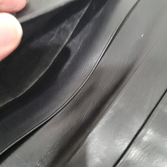 Hunting World Black Wallet Long Checkbook Card Holder Leather Bifold Italian - Picture 6 of 11